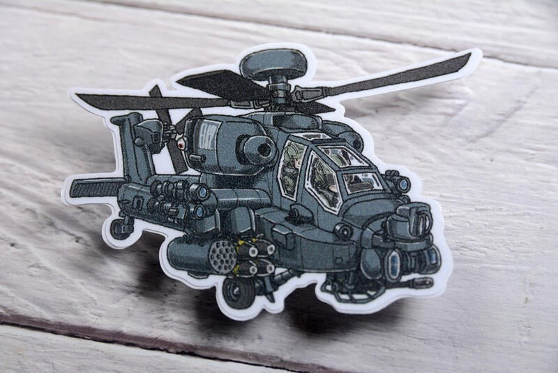 RBF絕版 Mr.Dom AH-64 PVC Sticker 貼紙 S35-AH64 全球免運