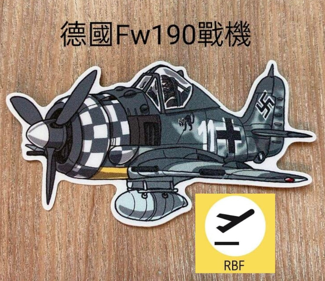 RBF Mr.Dom Fw-190 WW II PVC sticker S35-FW190