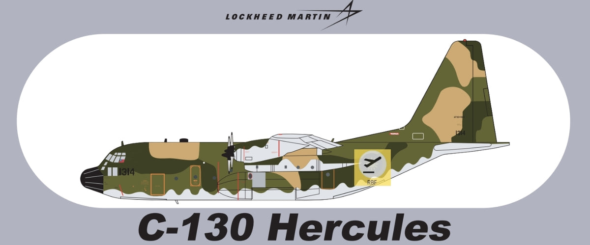 RBF現貨 ROCAF C-130 1314 20CM STICKER 貼紙 S-R-C130-RC 全球免運