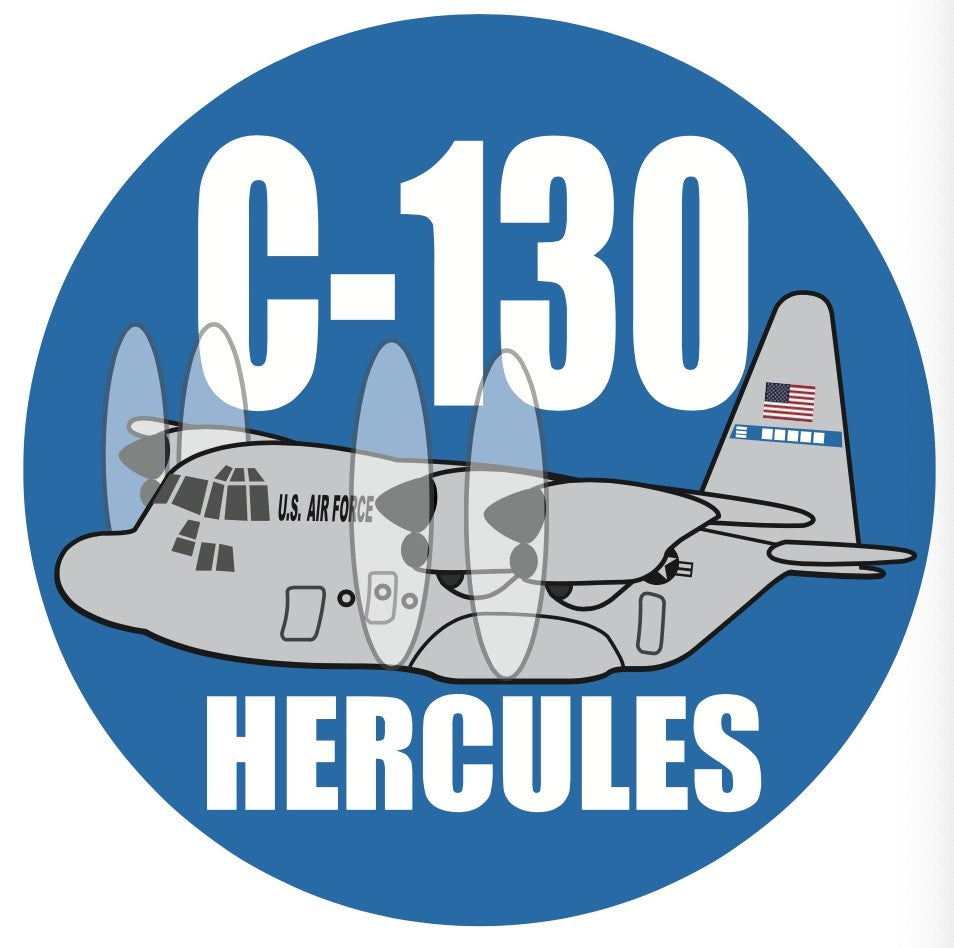 RBF 現貨 USAF C-130 7CM STICKER 貼紙 S-C-130-US 全球免運