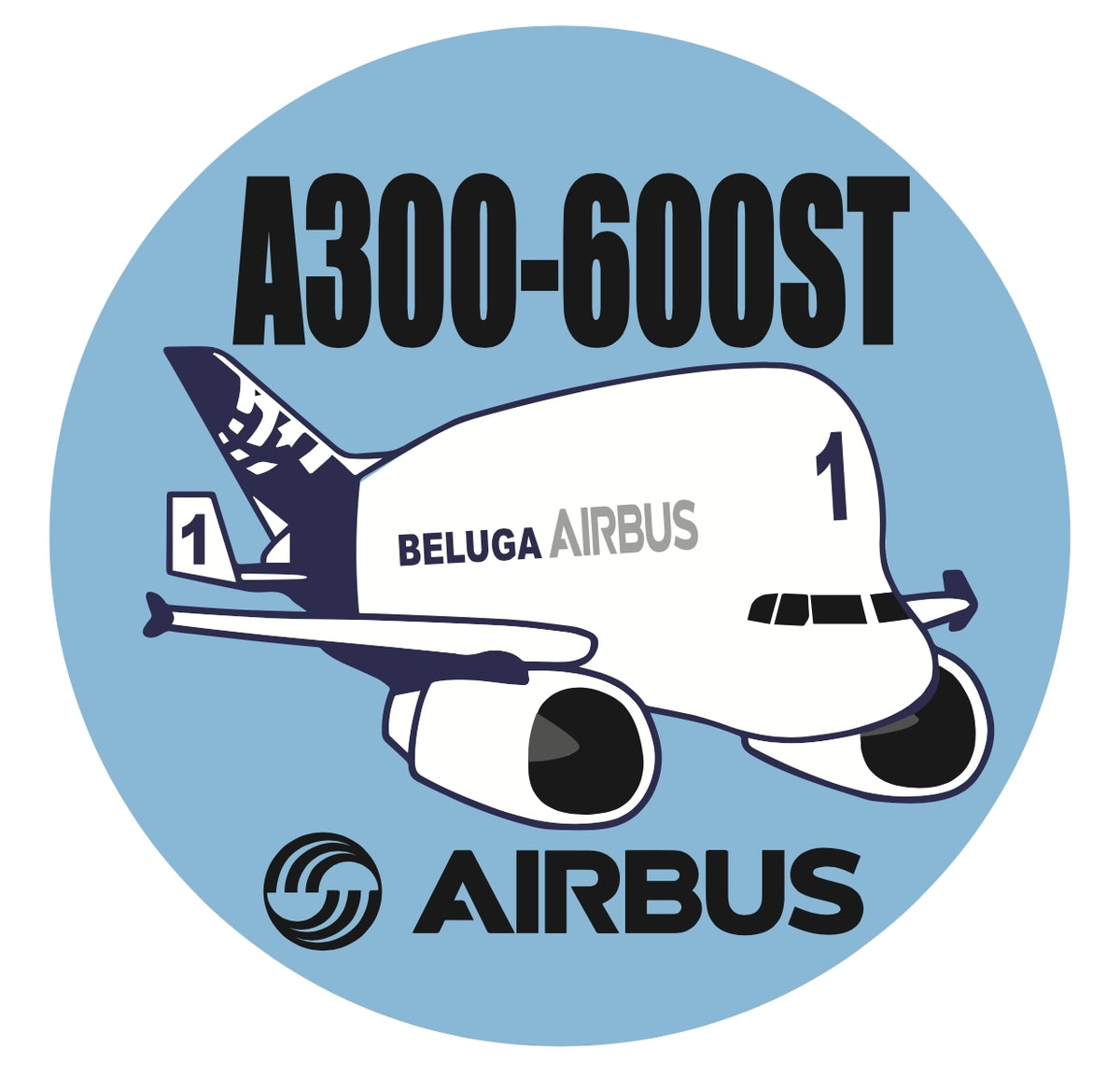 RBF AIRBUS BELUGA 7CM STICKER S-C-BELUGA