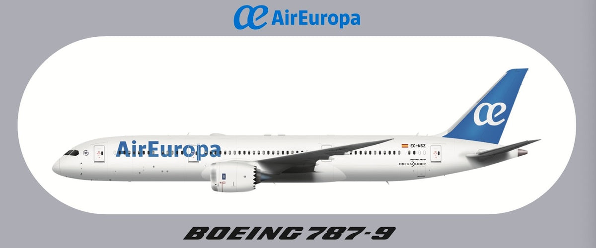 RBF AIR EUROPA 787-9 20x8.8CM STICKER S-R-789-UX