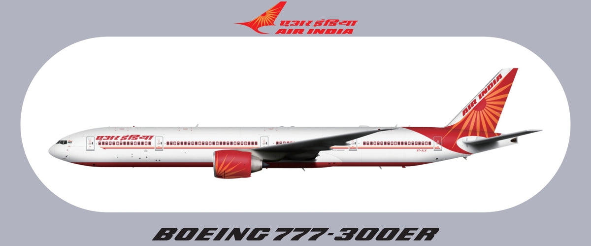 RBF INDIA 777-300ER STICKER 20x8.8cm S-R-77W-AI