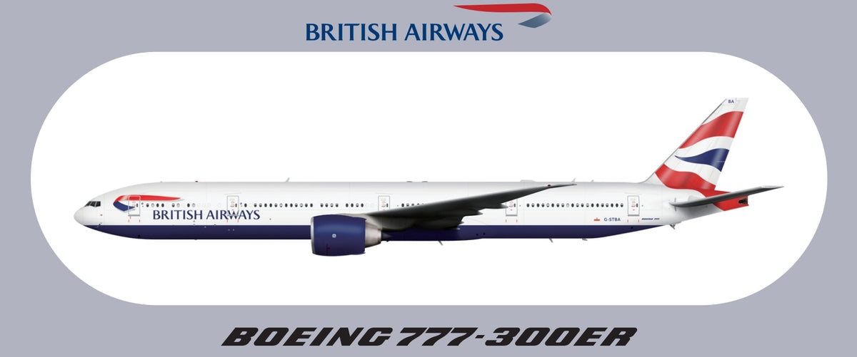 RBF BRITISH 777-300ER STICKER 20x8.8cm S-R-77W-BA