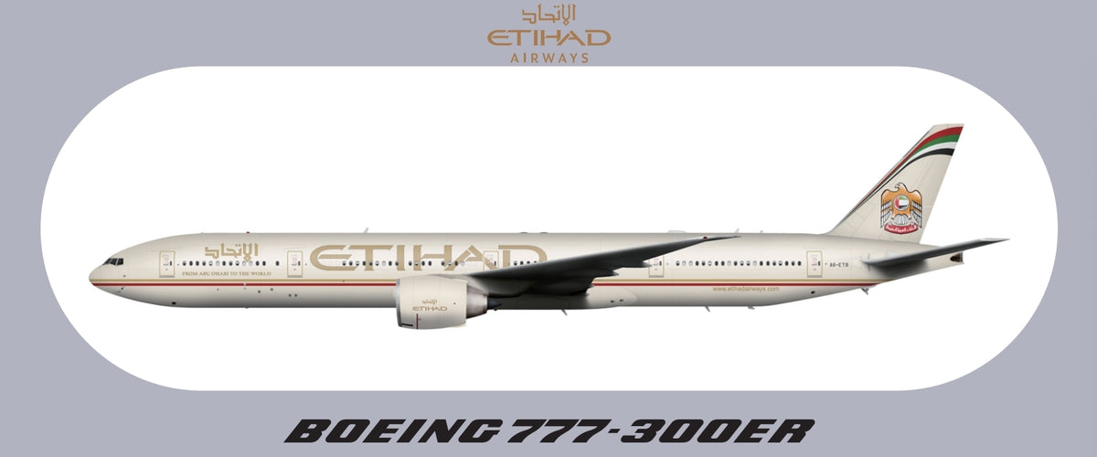 RBF ETIHAD 777-300ER STICKER 20x8.8cm S-R-77W-EY-ETB