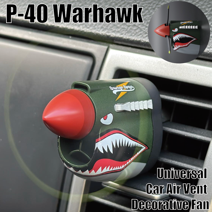 RBF現貨 P-40 Car Air Vent Fan 汽車裝飾風扇 通用款 DF-P40-A 全球免運