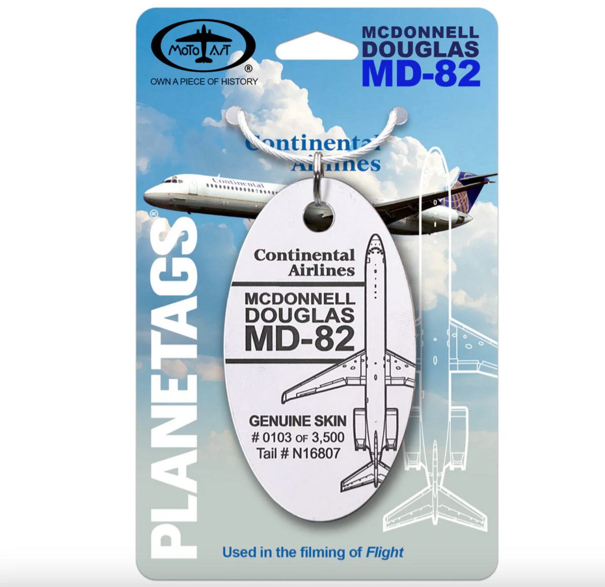 RBF PLANETAGS MD-82 CONTINENTAL 721352897666
