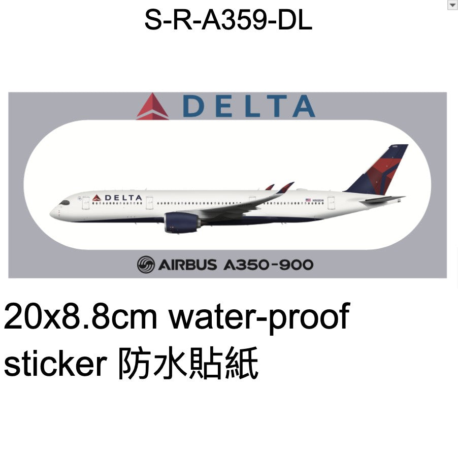 RBF DELTA A350-900 Sticker 20x8.8cm S-R-A359-DL