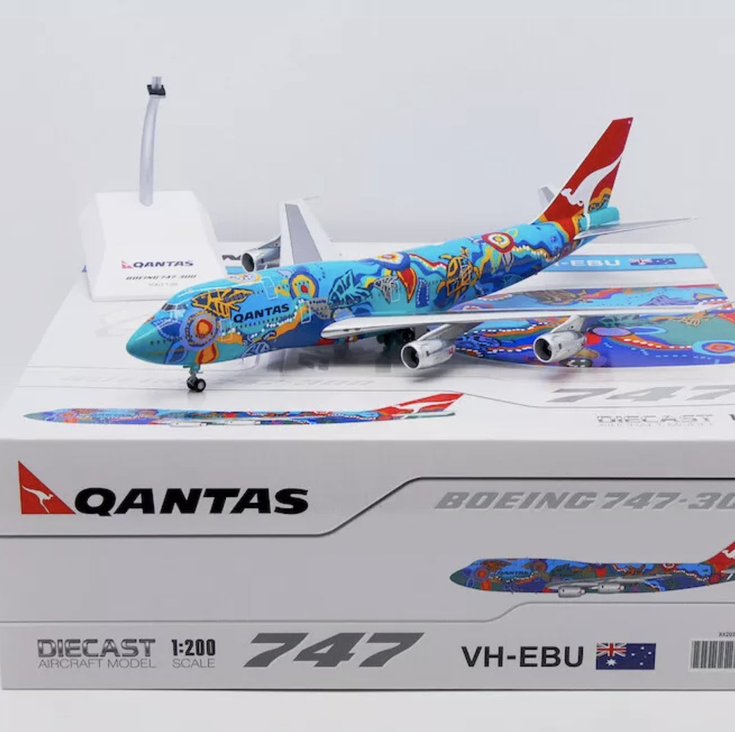 RBF絕版 JC 金屬 1/200 Qantas 747-300 VH-EBU XX20374 全球免運