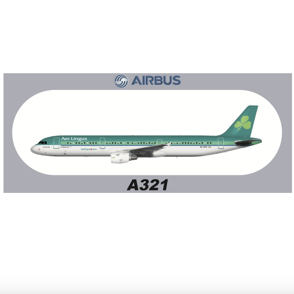 RBF A321 AER LINGUS 20x8.8CM STICKER S-R-A321-CPH
