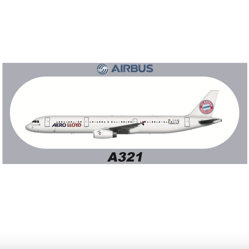 RBF A321 AERO LLOYD 20x8.8CM STICKER S-R-A321-ALAM