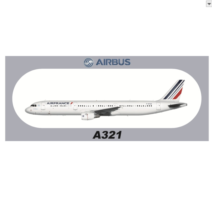 RBF Air France A321 sticker 20x8.8cm S-R-A321-GTAM