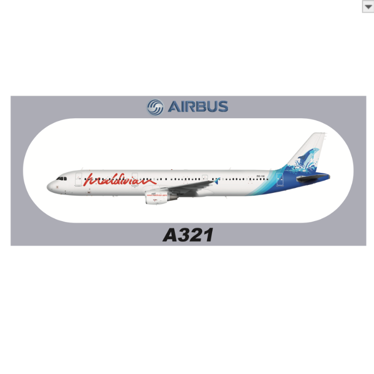 RBF現貨 MALVIDIAN A321 20x8.8CM STICKER 貼紙 S-R-321-IAI 全球免運
