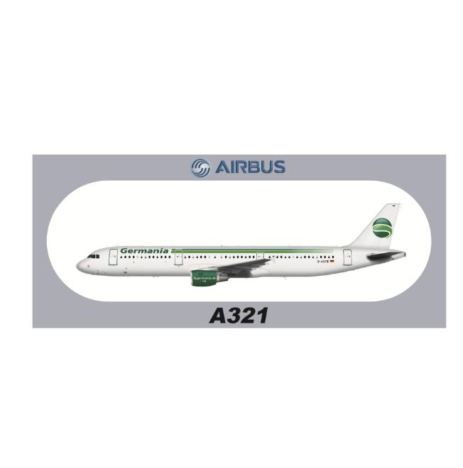 RBF現貨 GERMANIA A321 20x8.8CM STICKER 貼紙 S-R-321-ASTW 全球免運