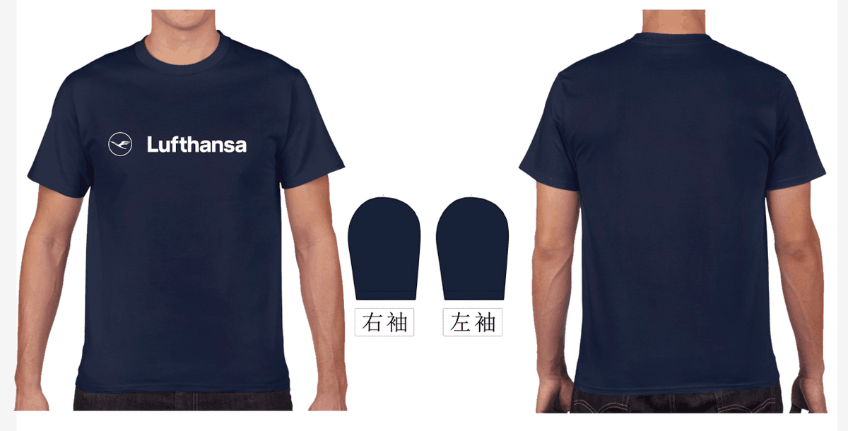 RBF LUFTHANSA T-SHIRT M SIZE,DARK BLUE T-DBL-LH-M