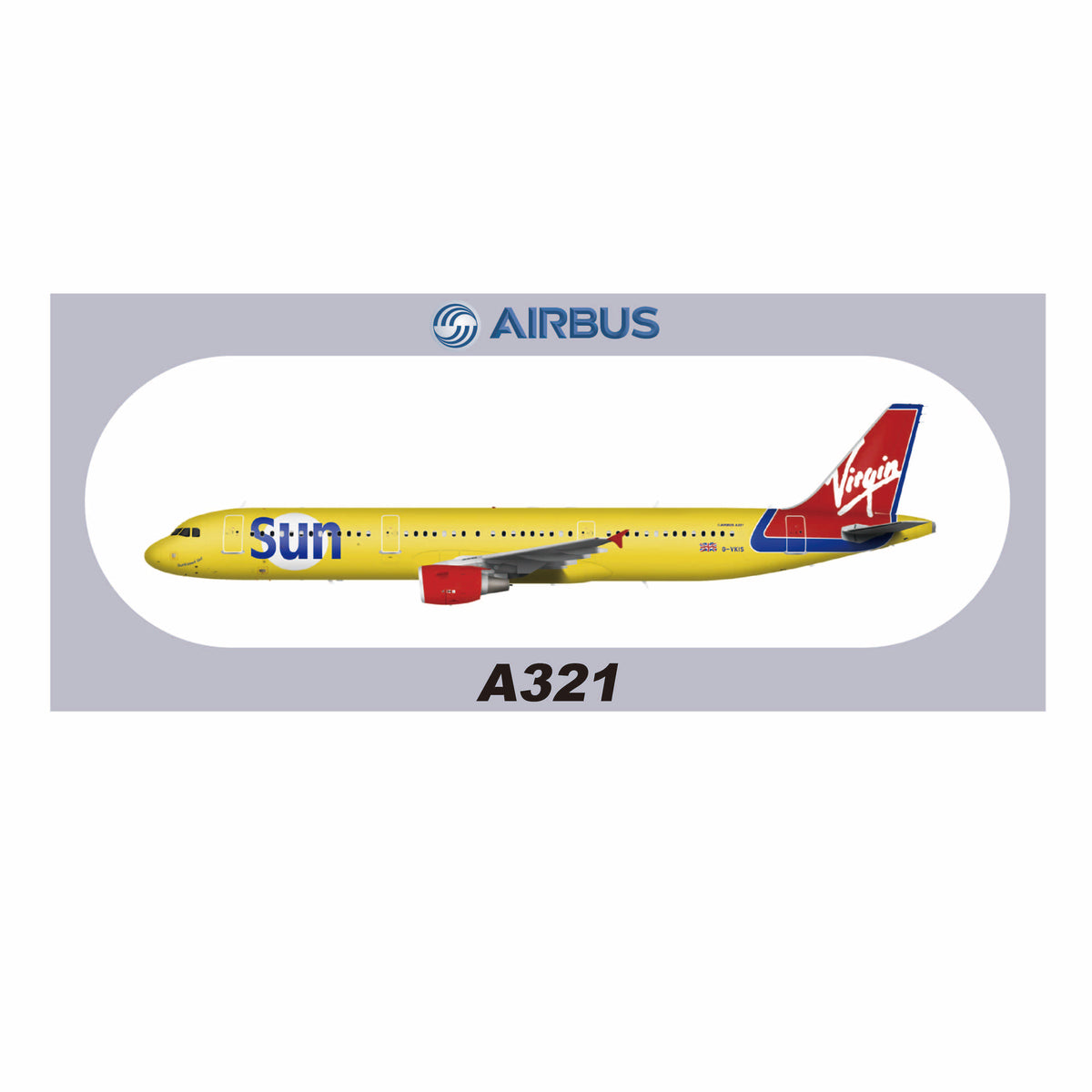 RBF現貨 VIRGIN A321 20x8.8CM STICKER 貼紙 S-R-321-VKIS 全球免運