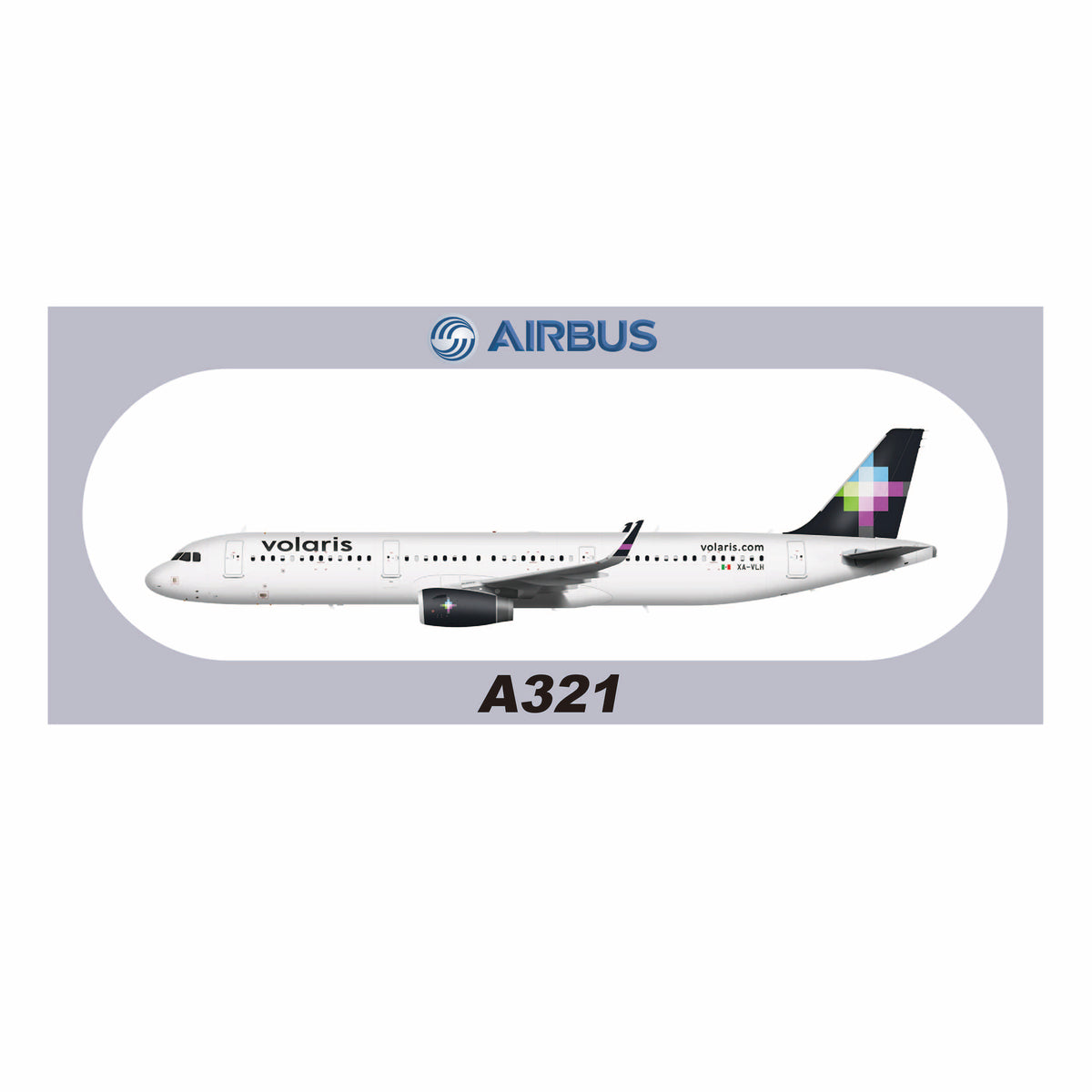RBF VOLARIS A321 20x8.8CM STICKER S-R-321-VLH