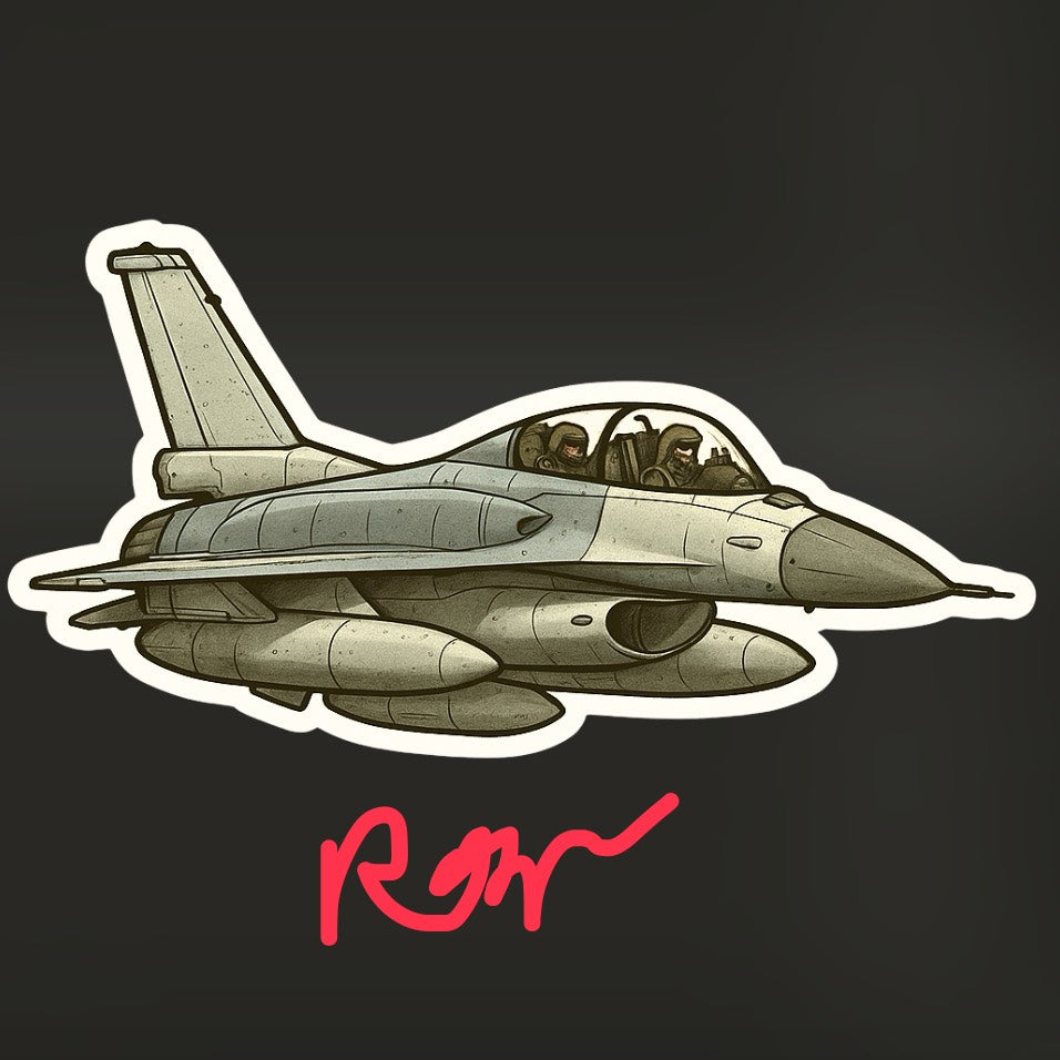 RBF F-16 10CM STICKER S10-F16B