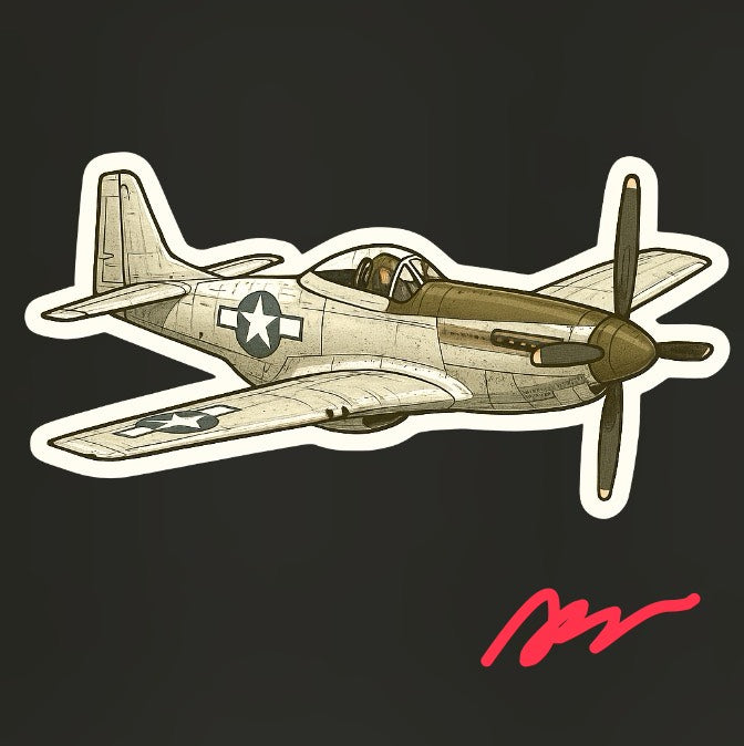 RBF P-51 10CM STICKER S10-P51