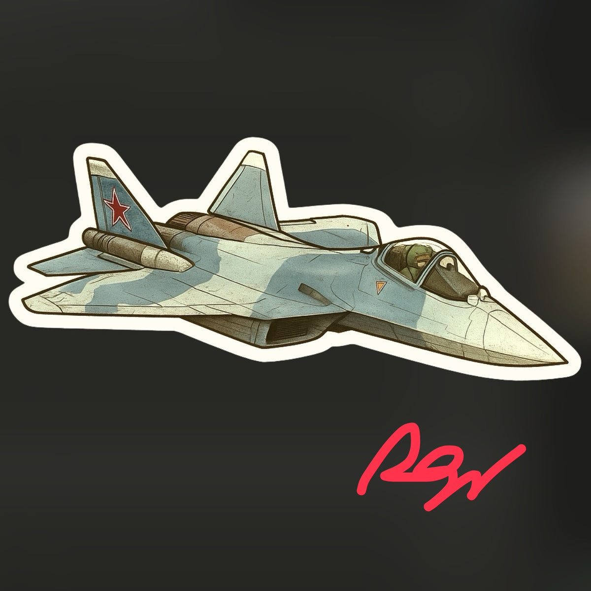 RBF現貨 SU-57 10CM STICKER 貼紙 S10-SU57 全球免運