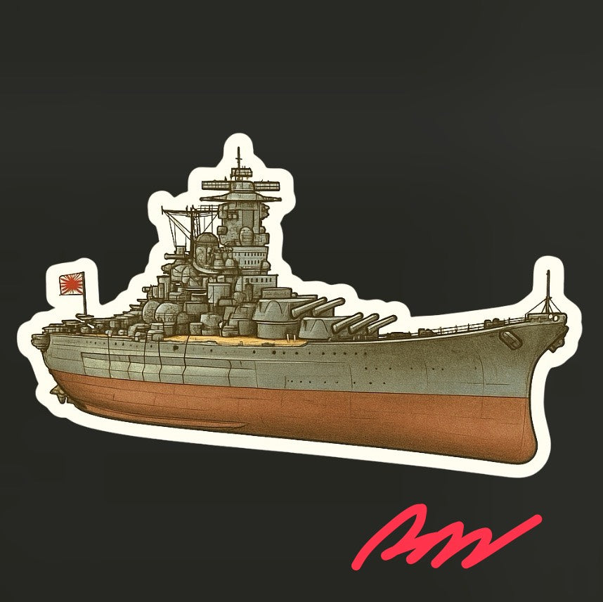 RBF YAMATO BATTLESHIP 10CM STICKER S10-YMT