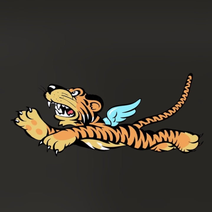 RBF FLYING TIGER 10CM STICKER S10-FT