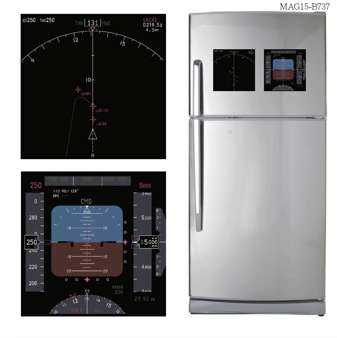 RBF 737 Cockpit Magnet 15x15cm MAG15-B737