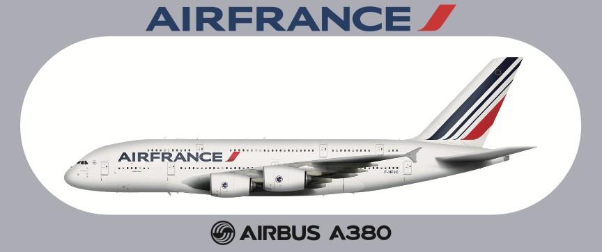 RBF AIR FRANCE A380 20*8.8CM STICKER S-R-380-AF