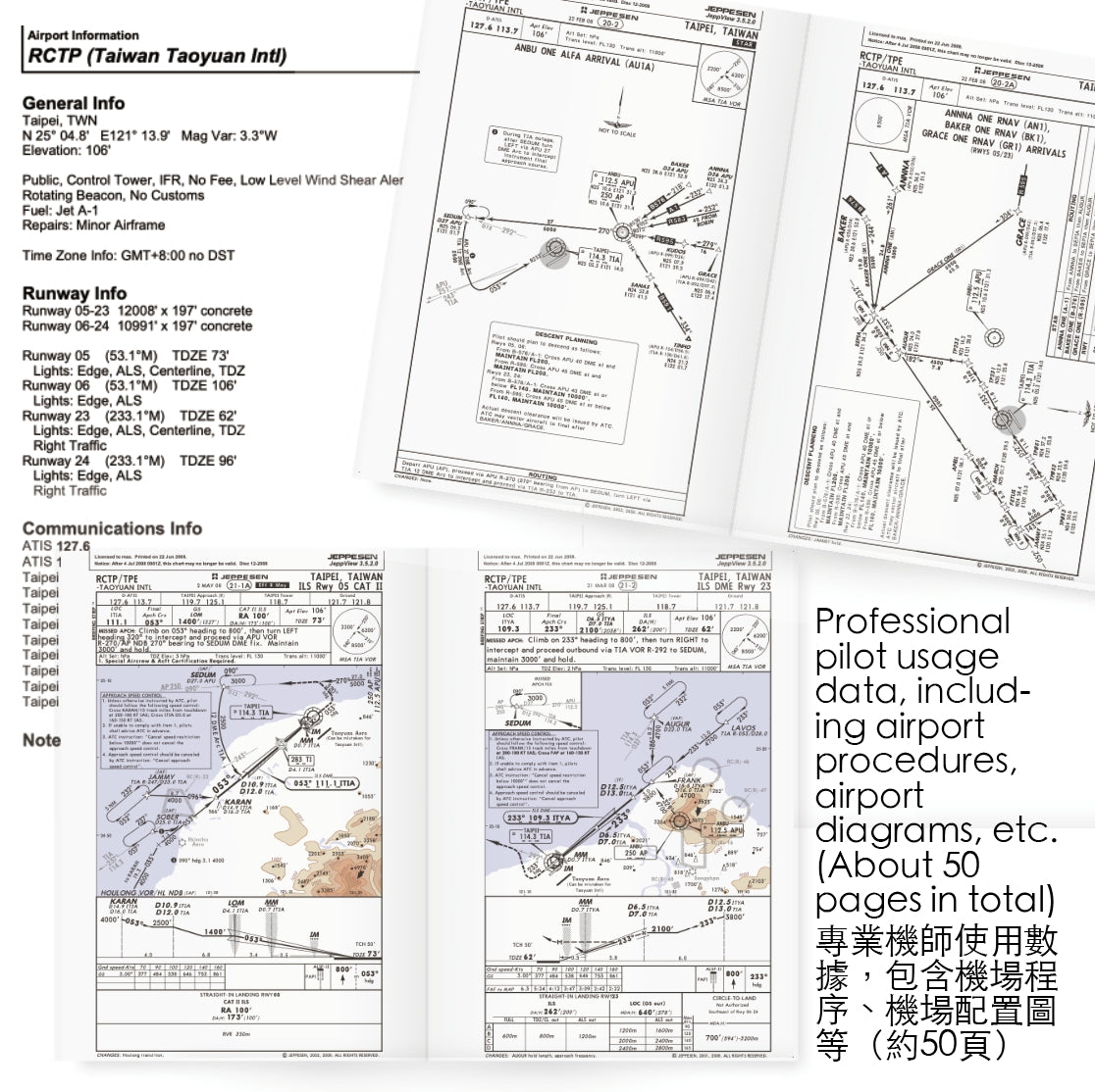 RBF絕版 JC 金屬 RCTP chart 08 桃園機場航圖 JC-RCTP08 全球免運