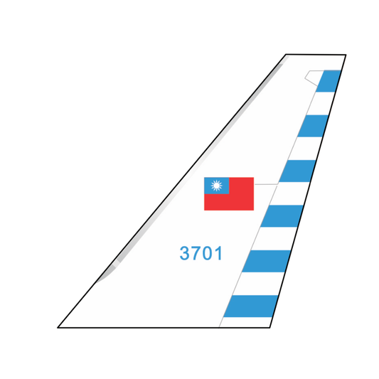 RBF ROCAF 737-800 10cm sticker S10-3701