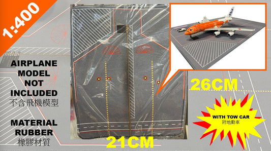 RBF 1:400 AIRPORT RAMP RUBBER + tow car PAD-400