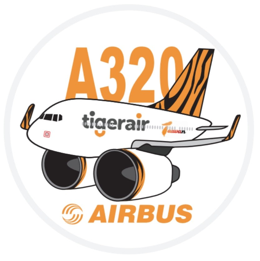 RBF TIGER AIR A320 7CM STICKER S-C-320-TG