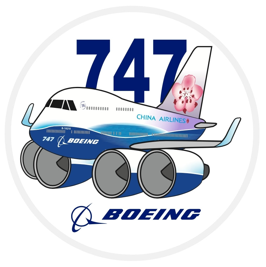 RBF CHINA AIRLINES 747 7CM STICKER S-C-747-CI-D