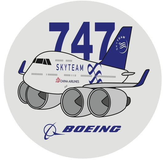 RBF CHINA AIRLINES SKYTEAM 747 7CM STICKER S-C-747-CI-ST