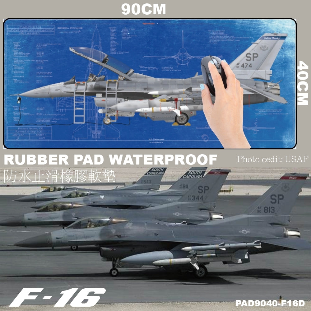 RBF絕版 F-16 DESK PAD 90x40cm 桌墊 PAD9040-F16D 全球免運