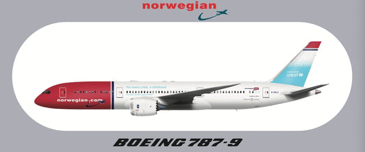 RBF NORWEGIAN 787-9 20x8.8CM STICKER S-R-789-DY