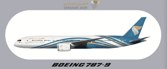 RBF OMAN 787-9 20x8.8CM STICKER S-R-789-WY