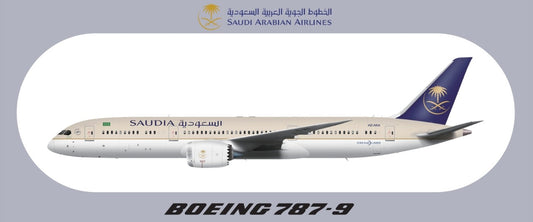 RBF SAUDI ARABIA 787-9 20x8.8CM STICKER S-R-789-SV