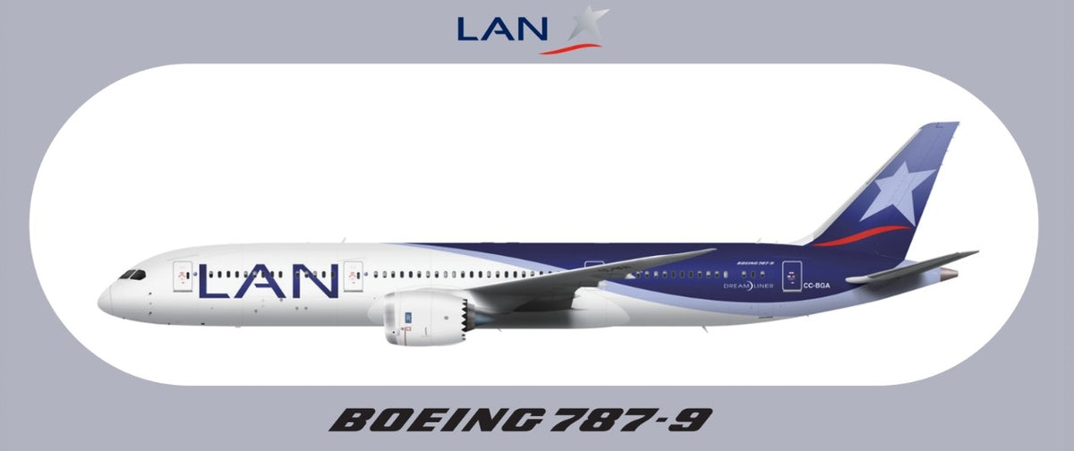 RBF LAN 787-9 20x8.8CM STICKER S-R-789-LA-BGA