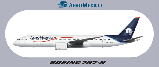RBF AEROMEXICO 787-9 20x8.8CM STICKER S-R-789-AM