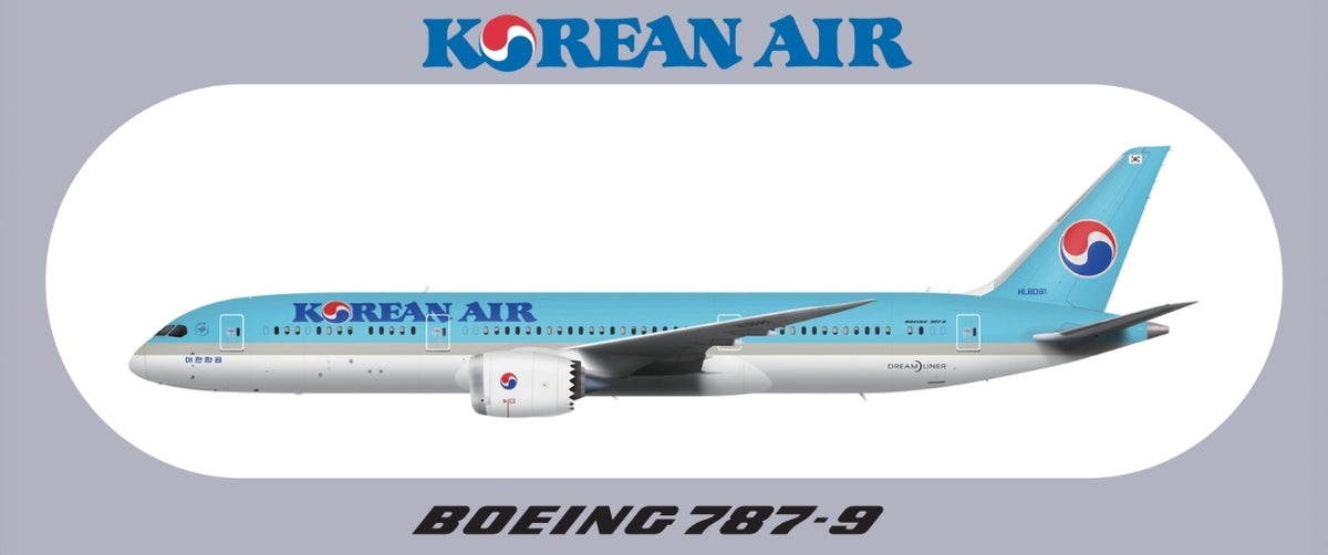 RBF KOREAN 787-9 20x8.8CM STICKER S-R-789-KA
