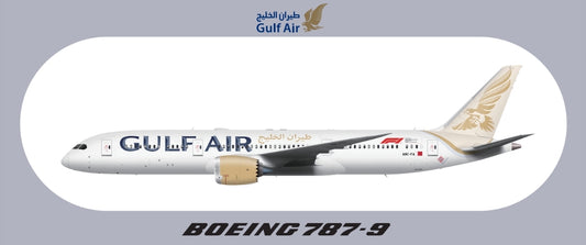 RBF GULF 787-9 20x8.8CM STICKER S-R-789-GF