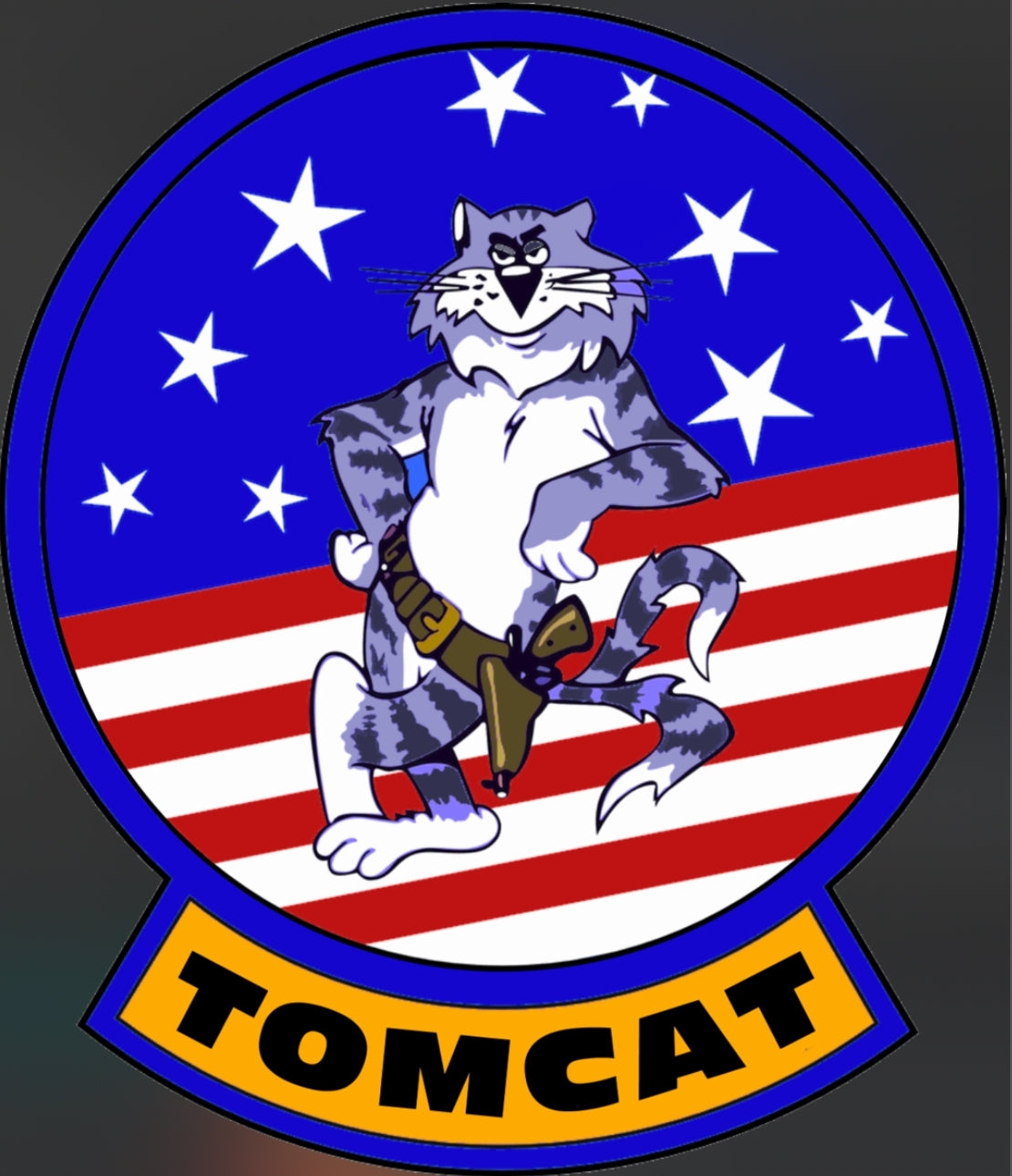 RBF TOMCAT 10CM STICKER S-C-TOMCATB