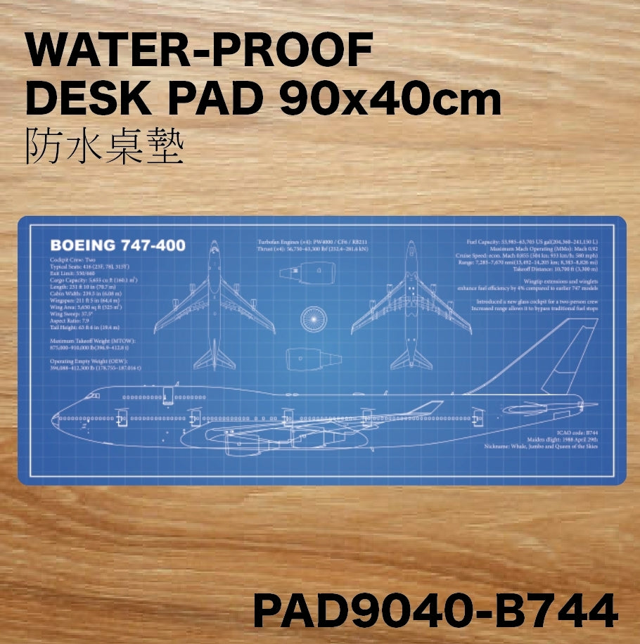 RBF現貨 747-400 DESK PAD 90x40 桌墊 PAD9040-B744 全球免運
