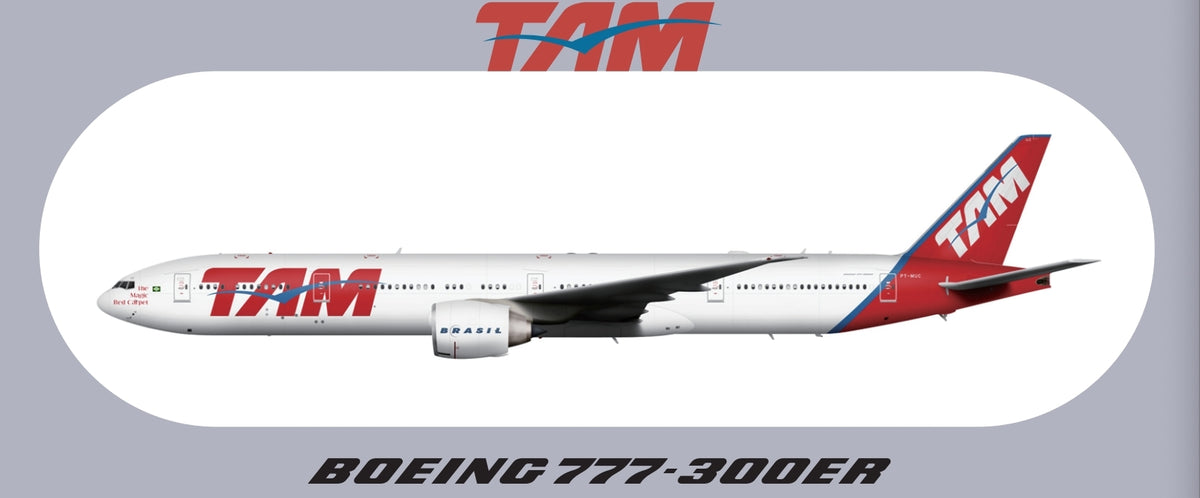 RBF現貨 TAM 777-300ER STICKER 20x8.8cm 貼紙 S-R-77W-TAM 全球免運