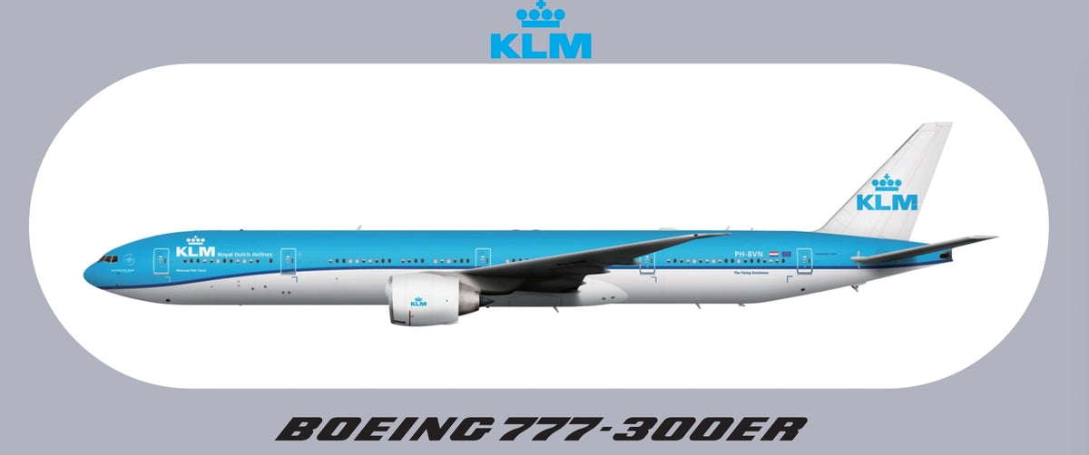 RBF KLM 777-300ER STICKER 20x8.8cm S-R-77W-KL-NC
