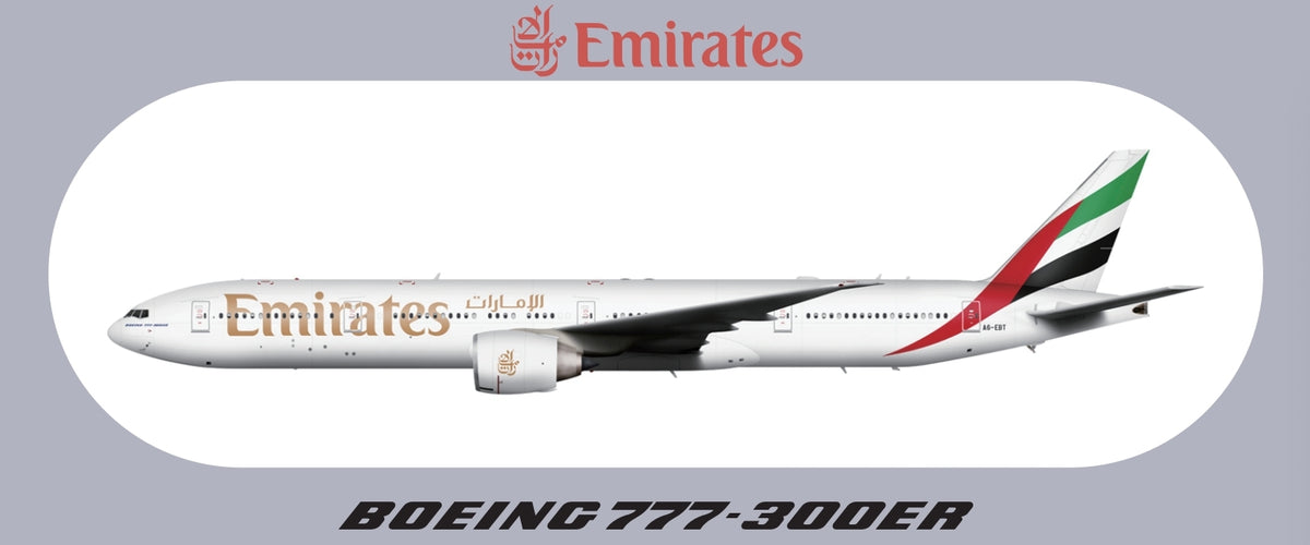 RBF EMIRATES 777-300ER STICKER 20x8.8cm S-R-77W-EK
