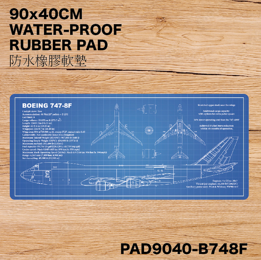 RBF絕版 747-8F DESK PAD 90x40CM 桌墊 PAD9040-B748F 全球免運