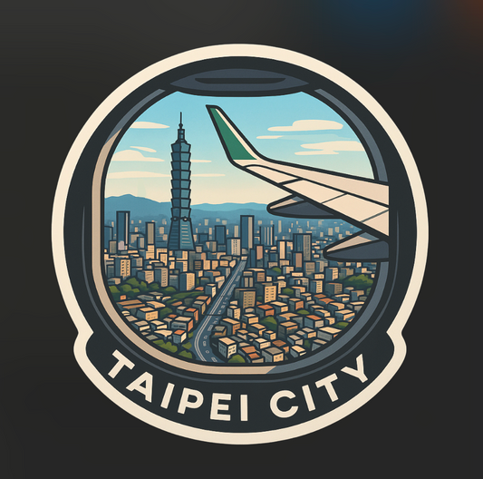 RBF TAIPEI AIRPORT STICKER 10CM S-TCW
