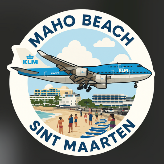 RBF St Maarten Airport STICKER 10CM S-MBSM2